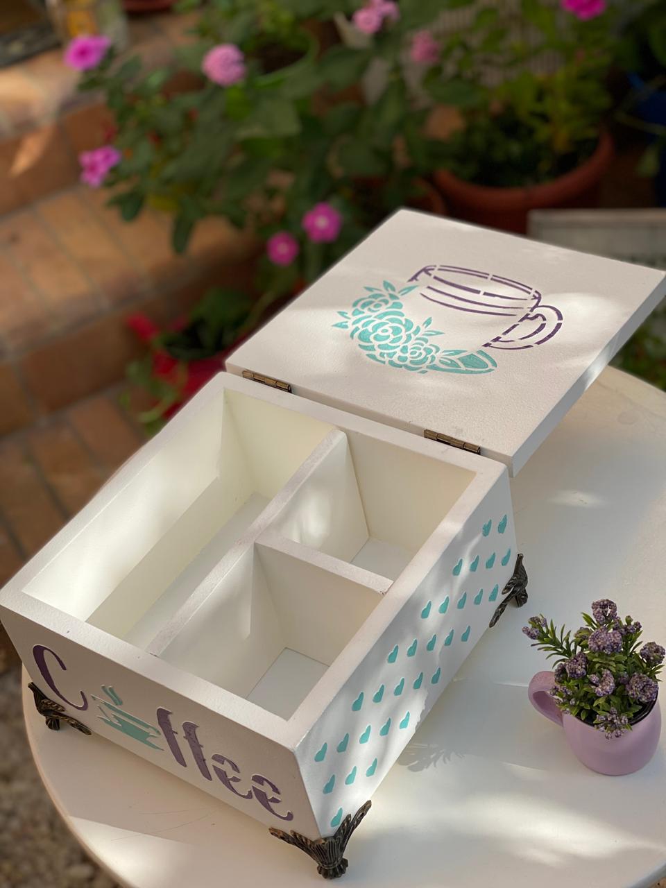 (tea box )اوف وايت ورده بلانكا