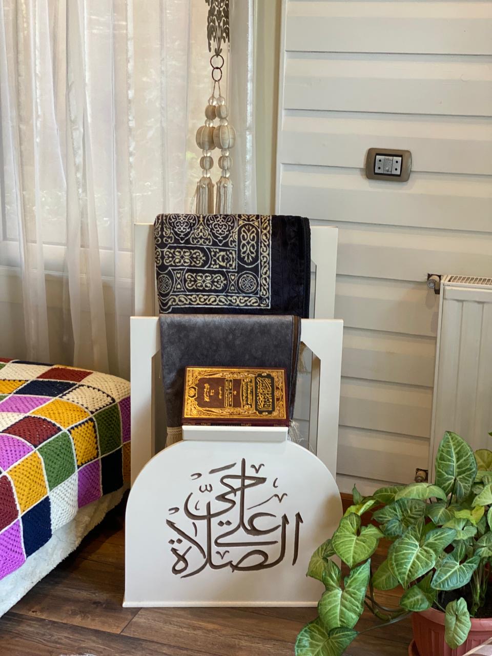 حامل سجاجيد صلاه ومصحف بيج فاتح كلمه حي علي الصلاه بالبني
