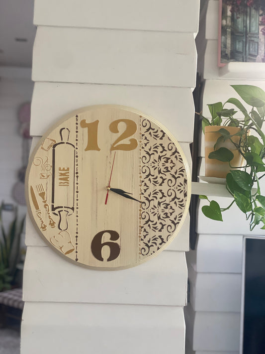 ساعه حائط للمطبخ بيج متجرح ديزاين فانيلا