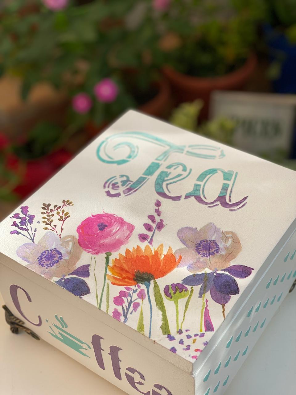 (tea box )اوف وايت ورده بلانكا