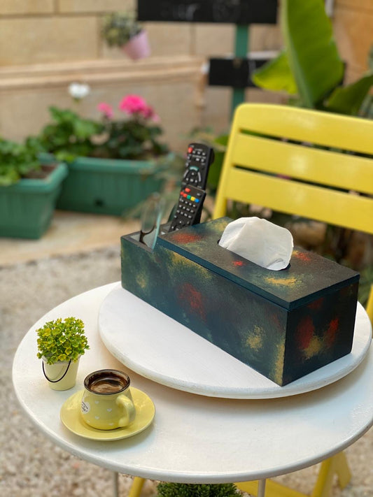 مناديل ريموت جنزاري مخضر مع الوان متداخله