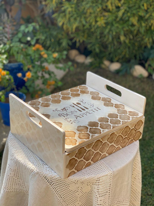 حامل شوك بغطاء كافيه شغل بني